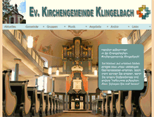 Tablet Screenshot of kirche-klingelbach.de